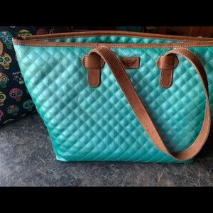 Teal Consuela quilted pattern